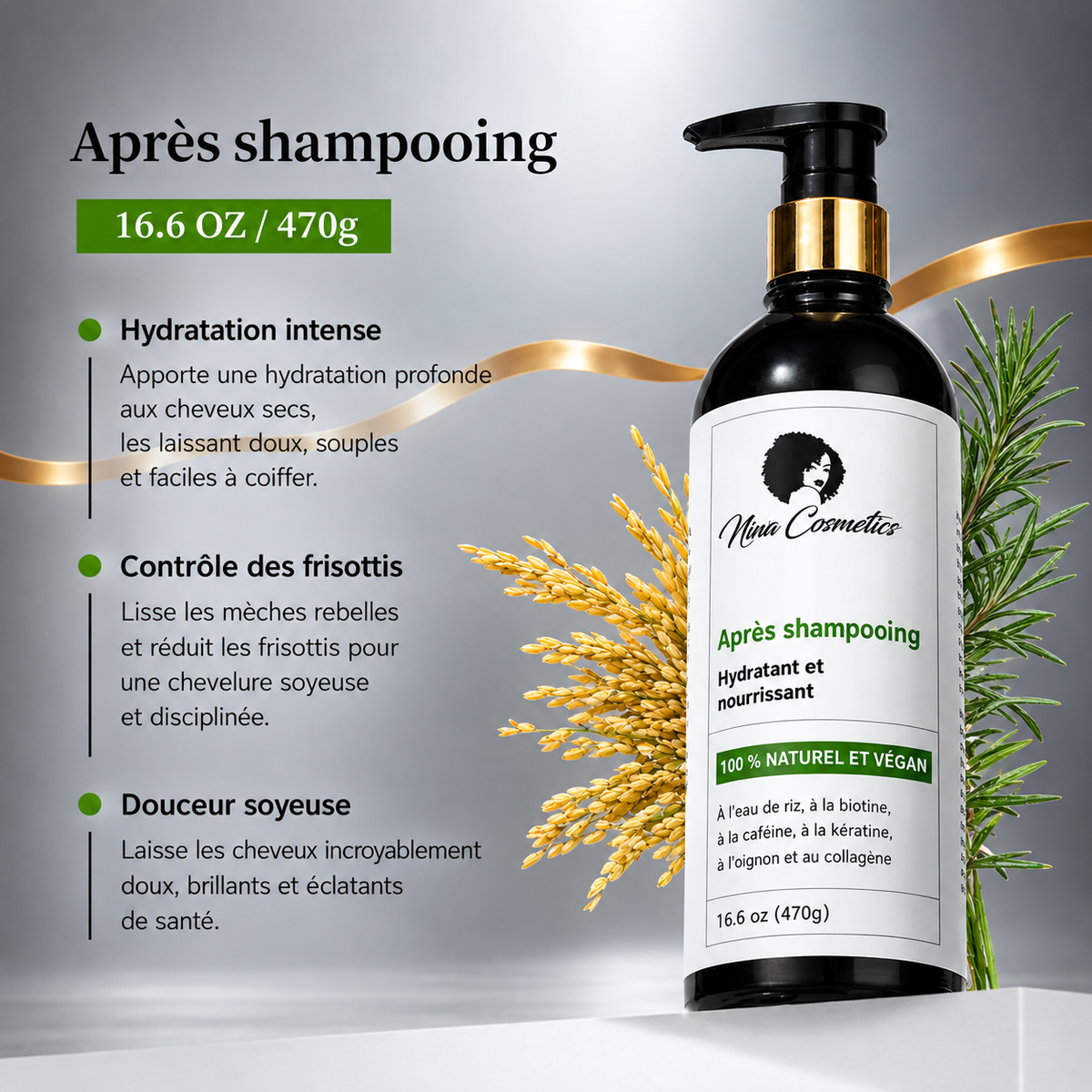 Après-shampoing au romarin - Niwa Cosmetics